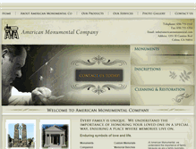 Tablet Screenshot of americanmonumental.com